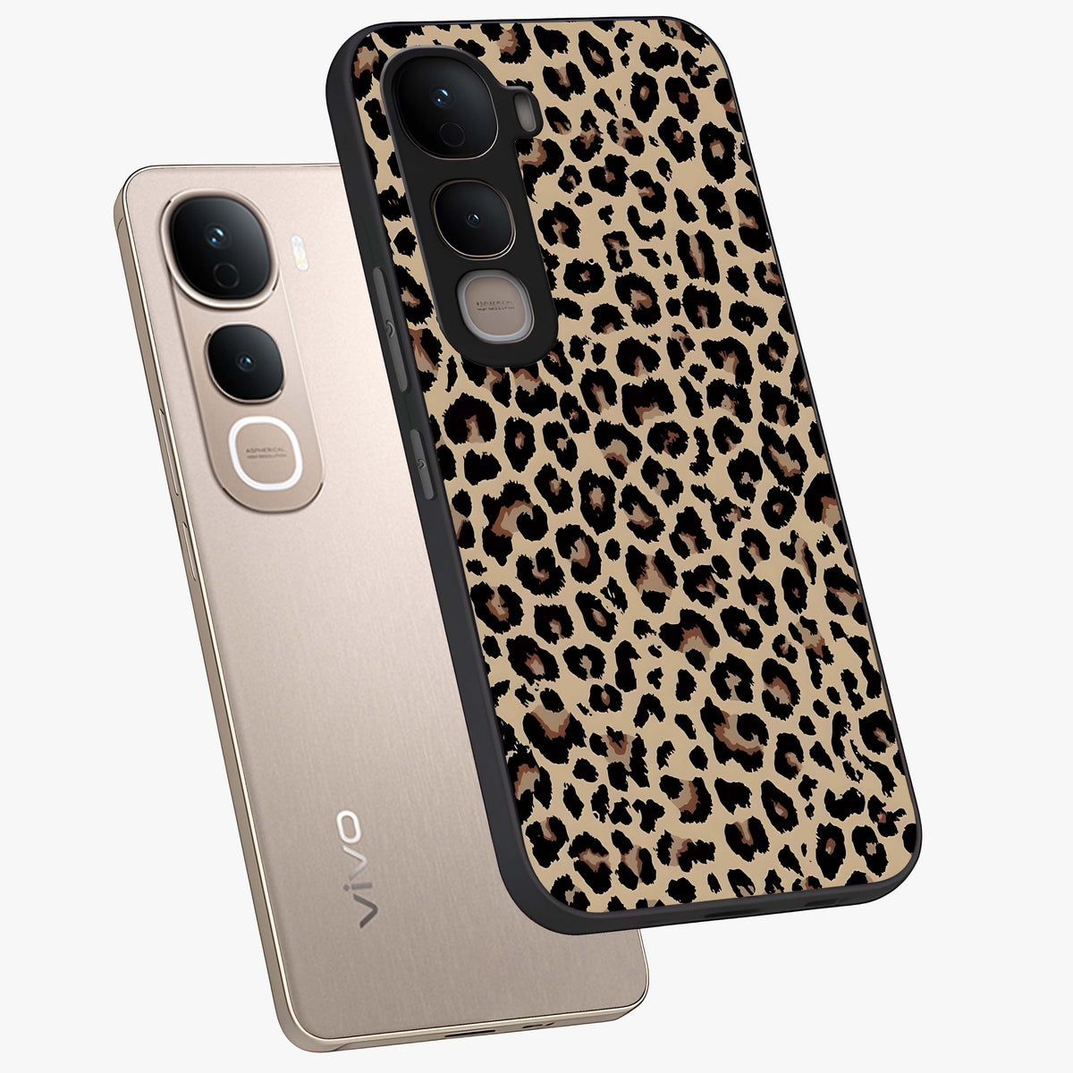 Savage Chic Pattern Glass Case displayed in angled mockup highlighting bold fashion inspired design with chic aesthetic.