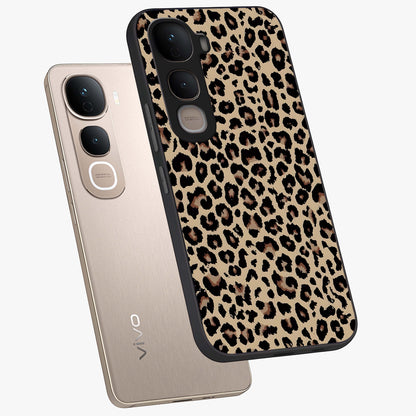 Savage Chic Pattern Glass Case displayed in angled mockup highlighting bold fashion inspired design with chic aesthetic.