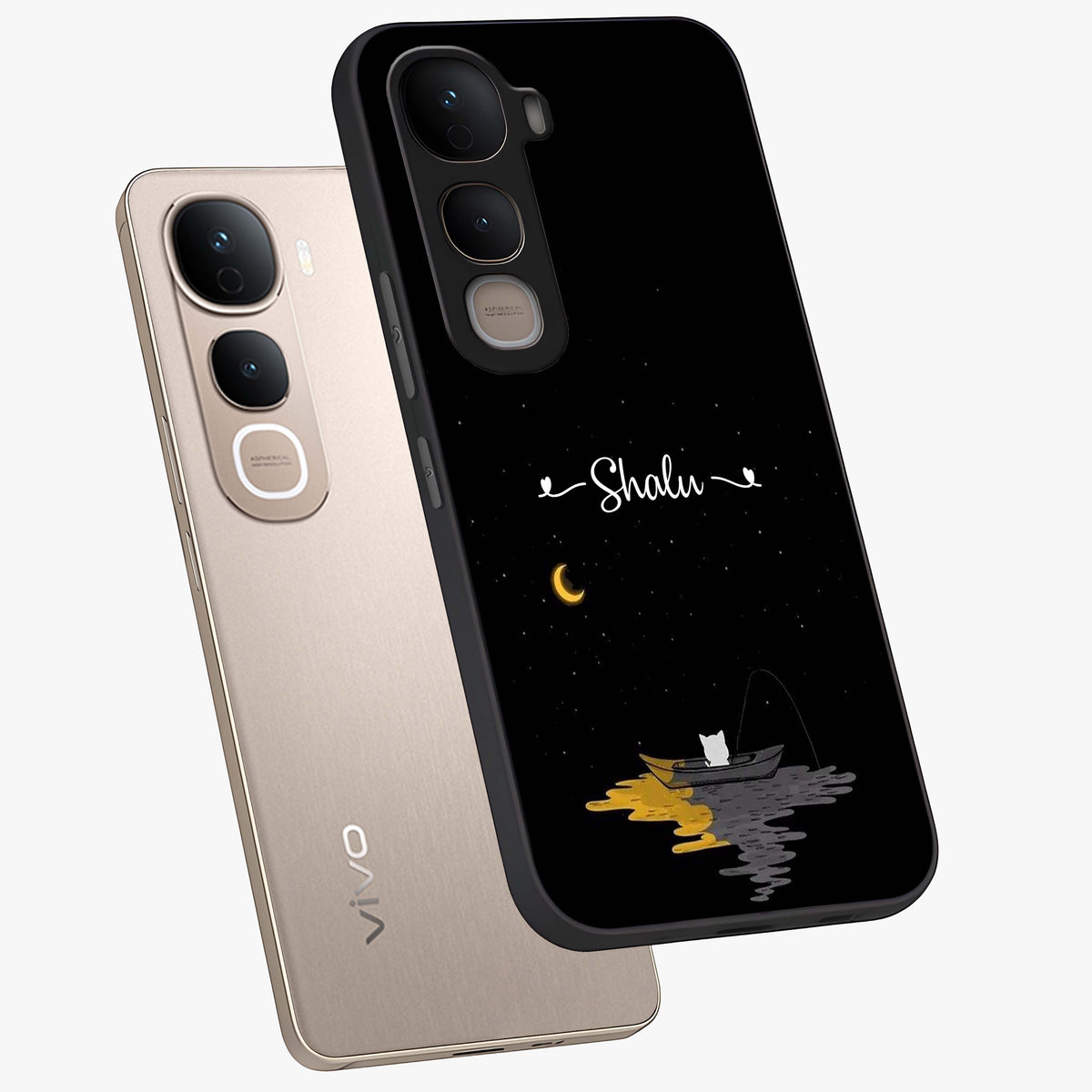 Silent Night Row Glass Case displayed in angled mockup highlighting peaceful evening design with dreamy night aesthetic.