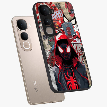 Spider Collage Street Glass Case displayed in angled mockup highlighting dynamic street style collage design with comic aesthetic.
