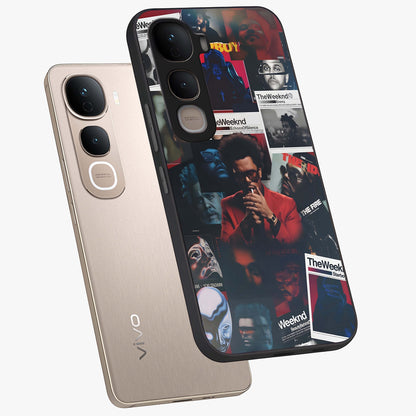 The Weeknd Glass Case displayed in angled mockup highlighting stylish pop culture inspired design with modern aesthetic.