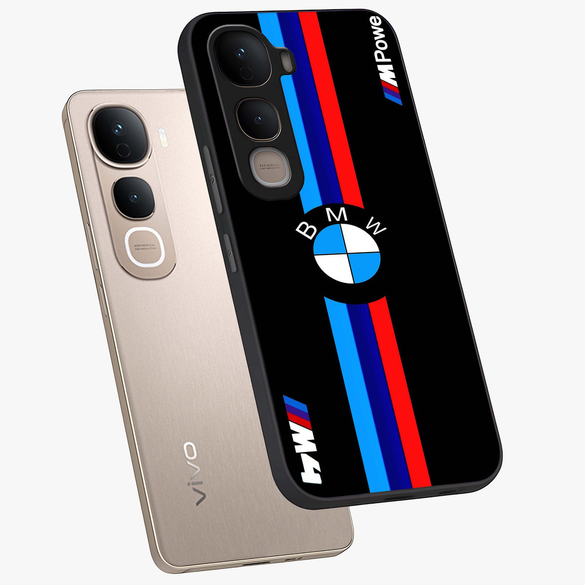 Turbo BMW Beast Glass Case displayed in angled mockup highlighting sleek racing car design with bold automotive aesthetic.