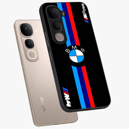 Turbo BMW Beast Glass Case displayed in angled mockup highlighting sleek racing car design with bold automotive aesthetic.