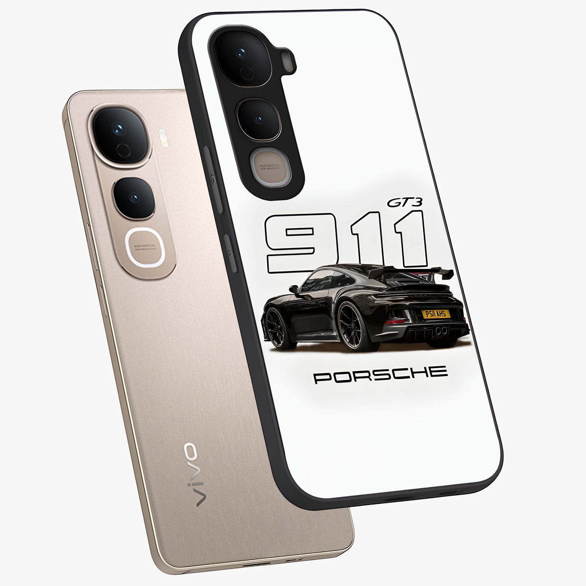 Turbo Legacy Icon Glass Case displayed in angled mockup highlighting dynamic automotive design with performance aesthetic.