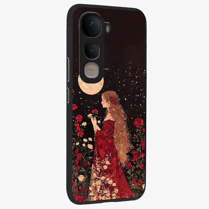 Crimson Dreams Glass Case upright view showcasing dreamy red toned artwork with modern aesthetic style.