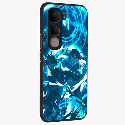 Cursed Energy Clash Glass Case upright view showcasing dramatic clash artwork with bold supernatural theme.