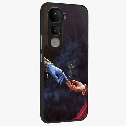 Divine Touch Eternal Glass Case upright view showcasing peaceful spiritual artwork with eternal divine theme.