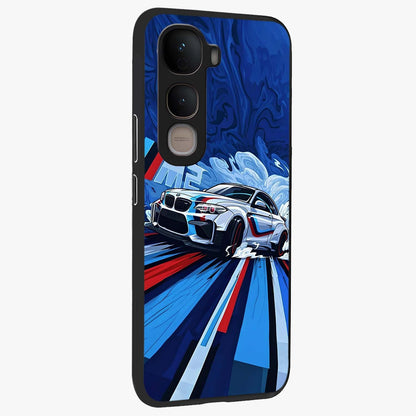 Drift Power Rush Glass Case upright view showcasing high speed racing artwork with bold automotive theme.