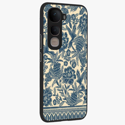 Heirloom Wild Bloom Glass Case upright view showcasing delicate wildflower artwork with timeless floral theme.