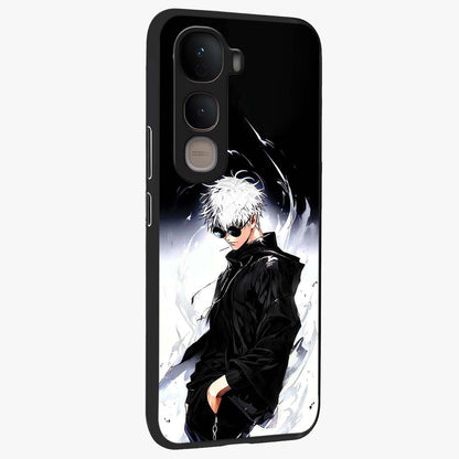 Limitless Shadow King Glass Case upright view showcasing bold shadow warrior artwork with epic fantasy theme.