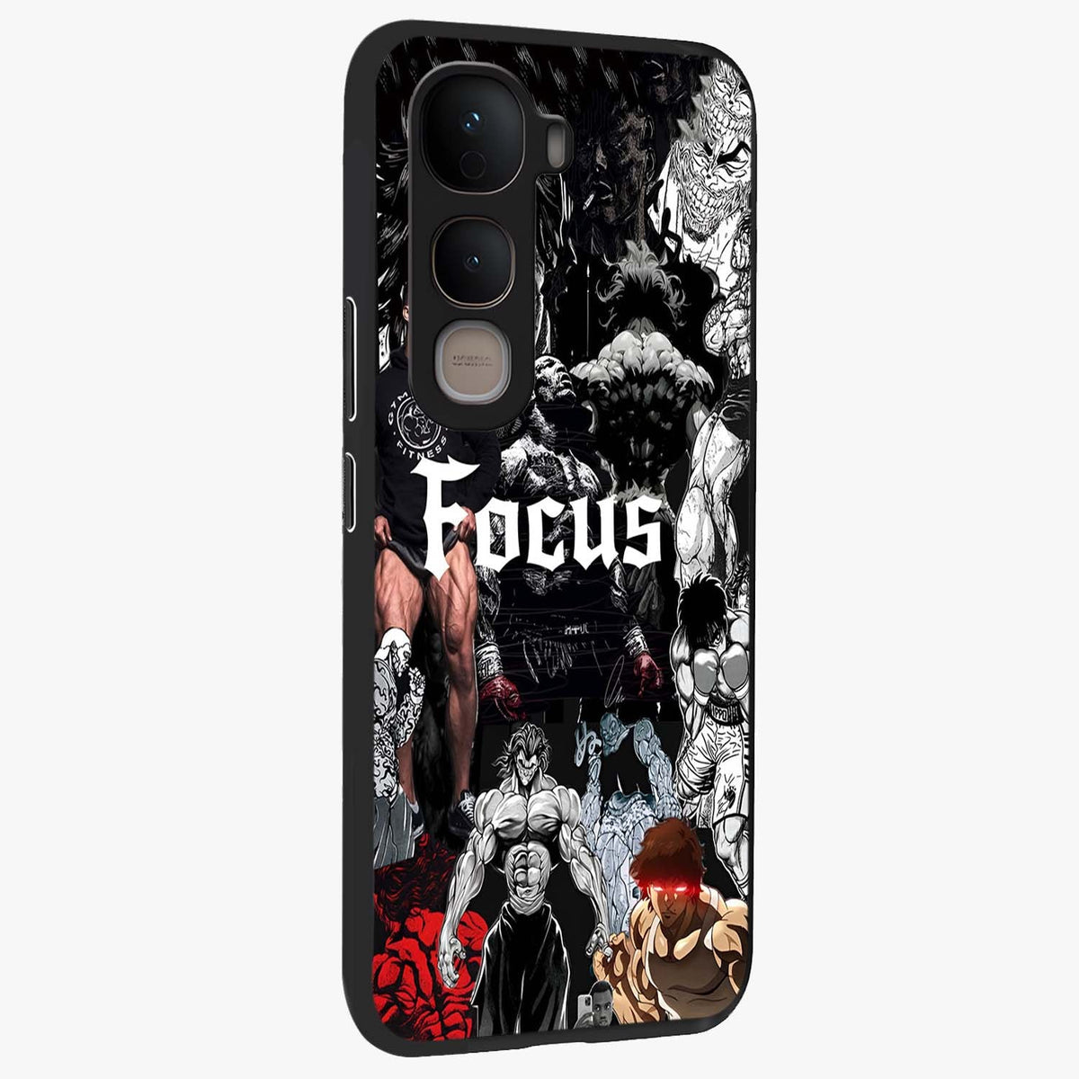 Relentless Power Focus Glass Case upright view showcasing strong inspirational artwork with powerful focus theme.