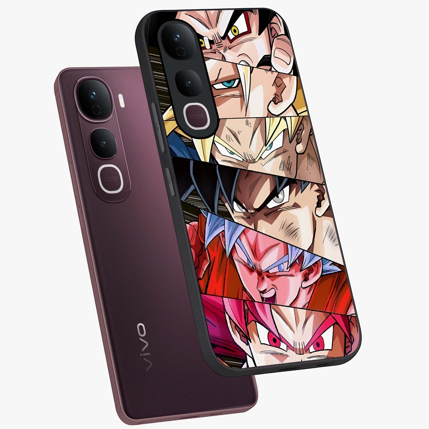 Anime Character Glass Case displayed in angled mockup highlighting colorful anime character illustration.