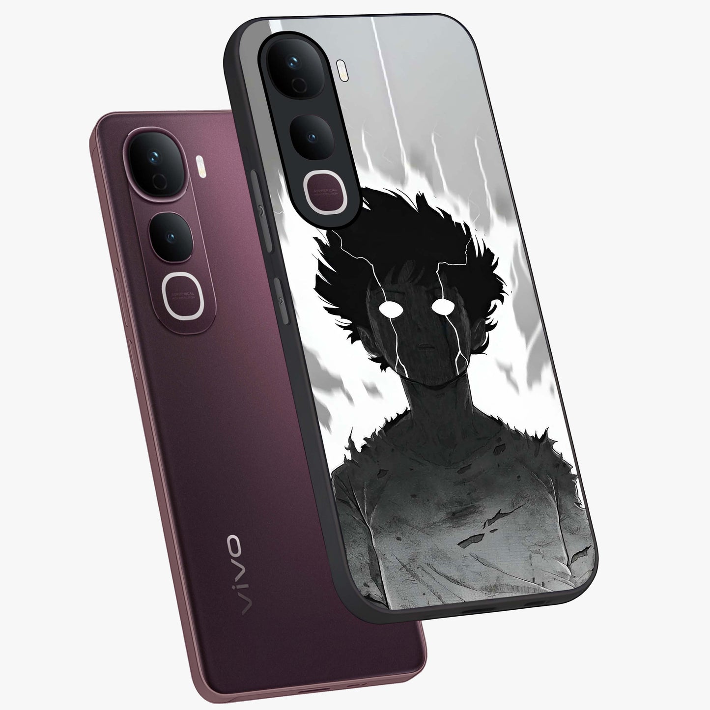 Awakened Inner Rage Glass Case displayed in angled mockup highlighting powerful graphic design and bold artistic theme.