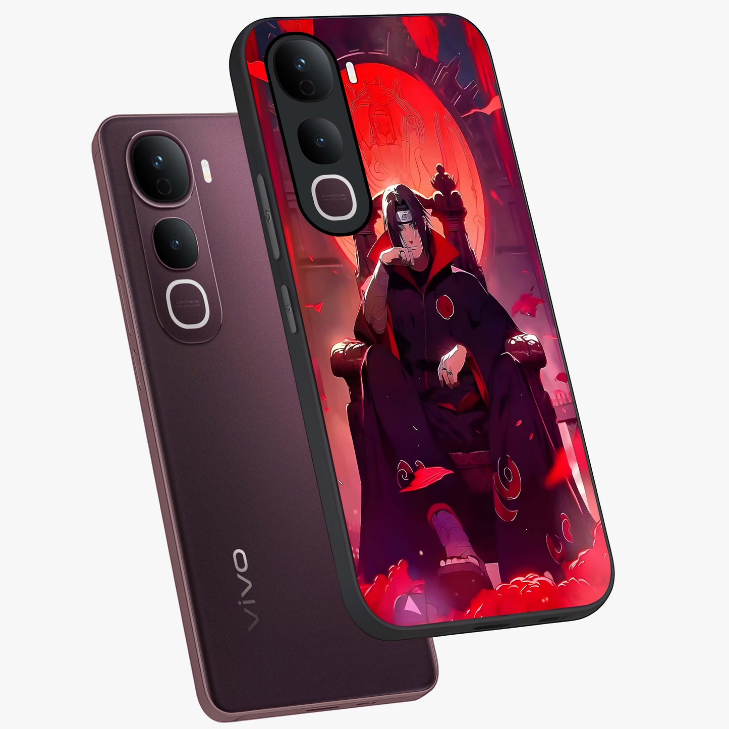 Blood Moon Sovereign Glass Case displayed in angled mockup highlighting dark celestial moon design and dramatic theme.
