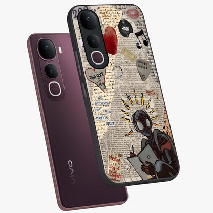 City Dream Sketch Glass Case displayed in angled mockup highlighting minimal city illustration with aesthetic sketch style.