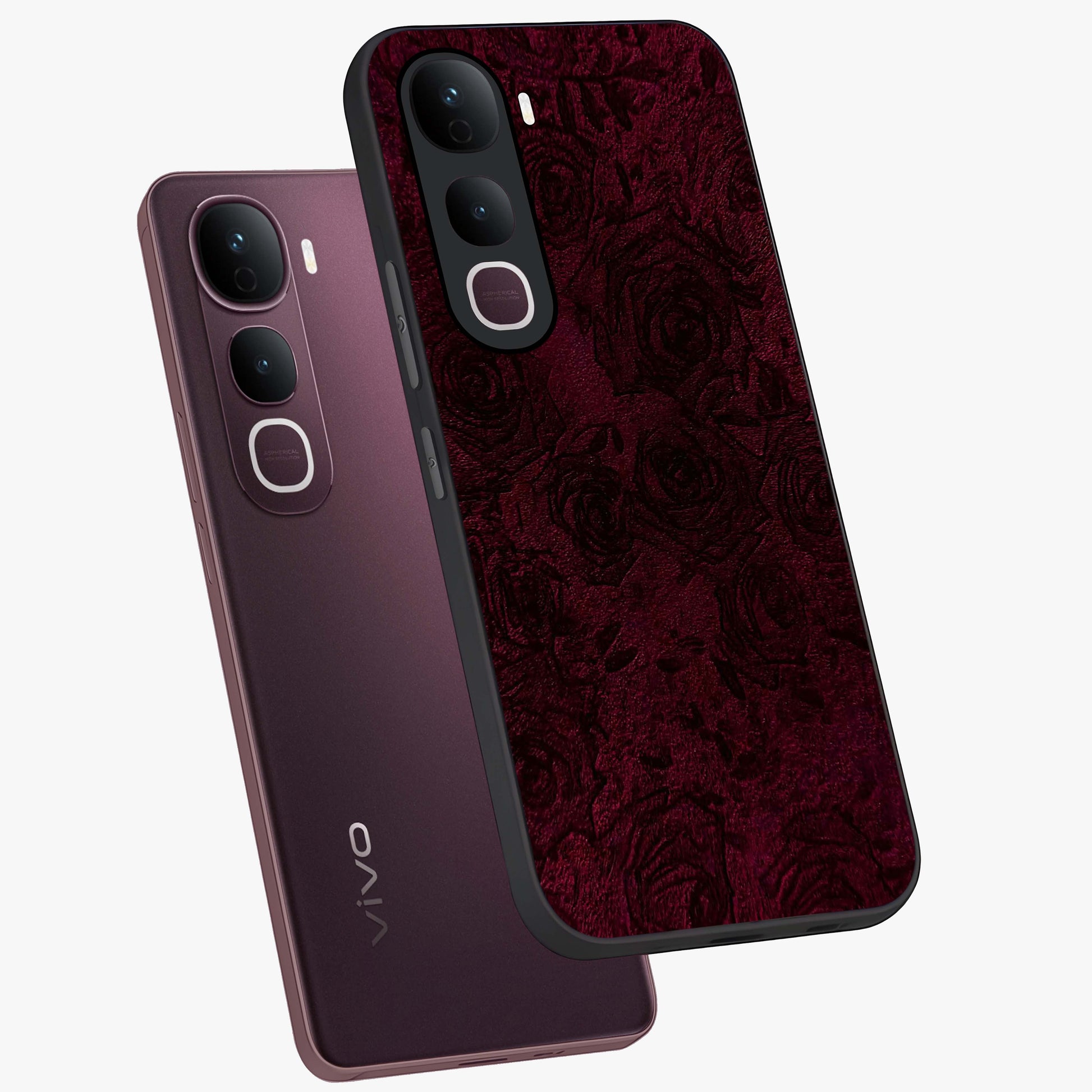 Crimson Fade Flow Glass Case displayed in angled mockup highlighting smooth gradient design with modern aesthetic style.