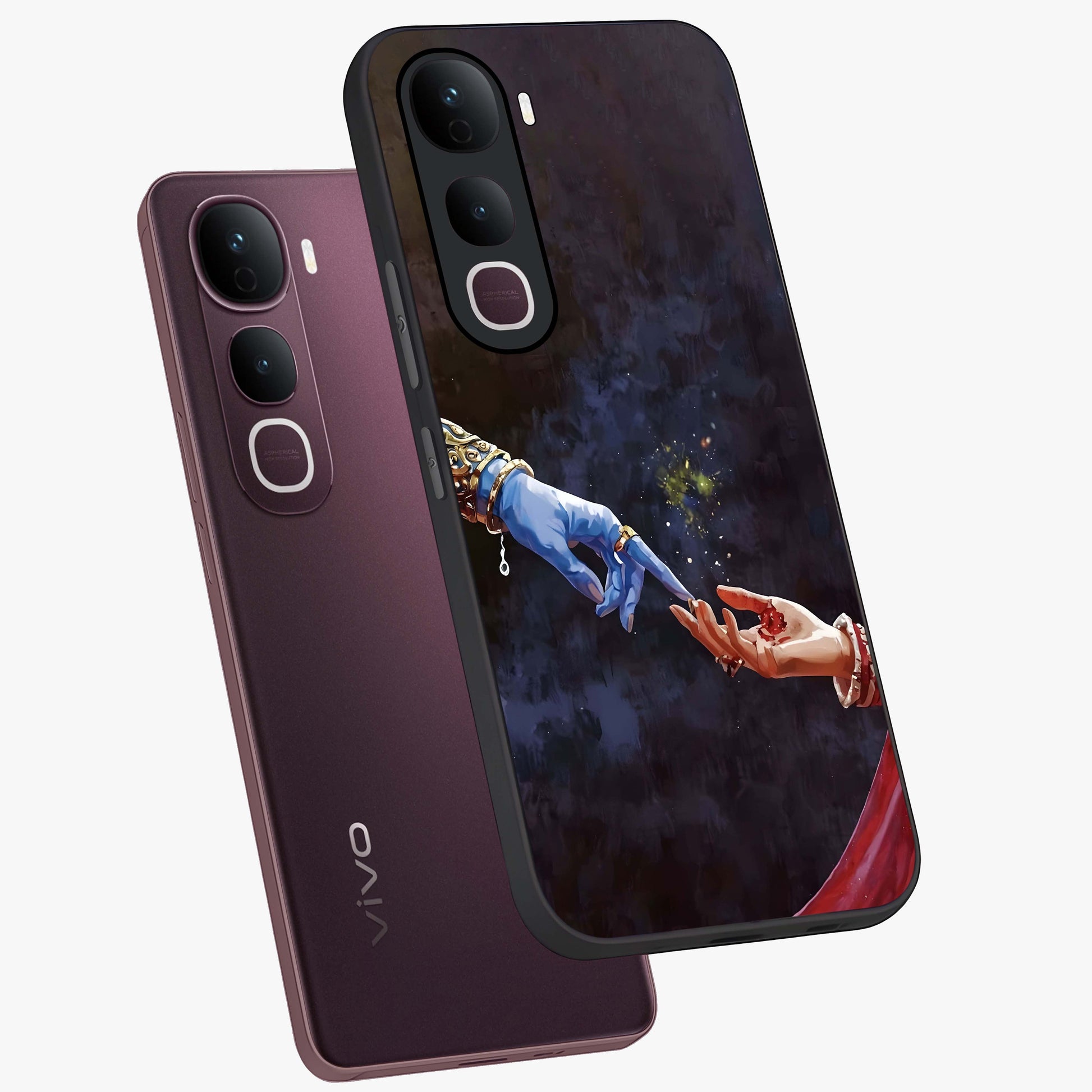 Divine Touch Eternal Glass Case displayed in angled mockup highlighting elegant divine inspired design with calm aesthetic style.