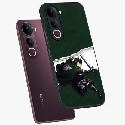 Emerald War Vanguard Glass Case displayed in angled mockup highlighting intense battle inspired design with emerald tone aesthetic.