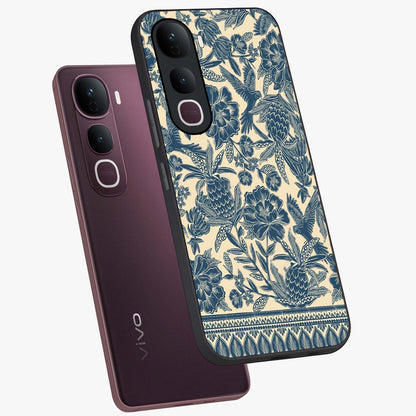 Heirloom Wild Bloom Glass Case displayed in angled mockup highlighting botanical bloom design with classic aesthetic style.