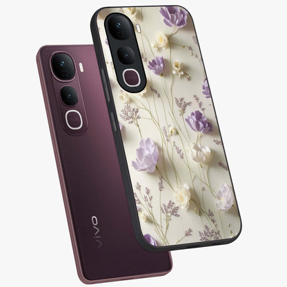 Lilac Breeze Harmony Glass Case displayed in angled mockup highlighting calm lilac breeze design with soothing aesthetic style.