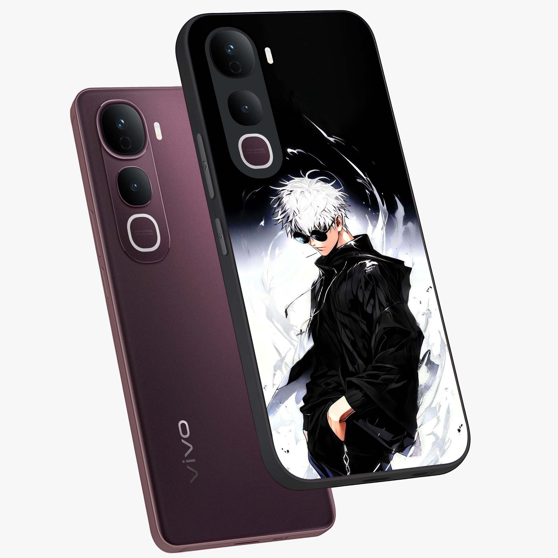 Limitless Shadow King Glass Case displayed in angled mockup highlighting dramatic dark hero design with intense aesthetic.