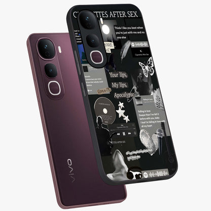 Midnight Love Echo Glass Case displayed in angled mockup highlighting elegant love inspired design with deep aesthetic style.