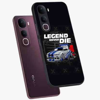Midnight Racing Legacy Glass Case displayed in angled mockup highlighting dynamic automotive design with bold midnight aesthetic.