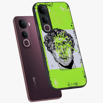 Neo Graffiti Rebellion Glass Case displayed in angled mockup highlighting urban street art design with rebellious aesthetic.