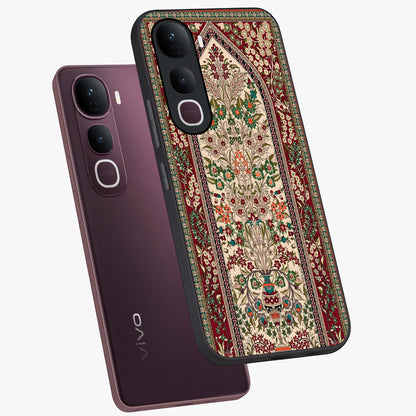 Persian Inspired Glass Case displayed in angled mockup highlighting intricate traditional design with elegant cultural aesthetic.