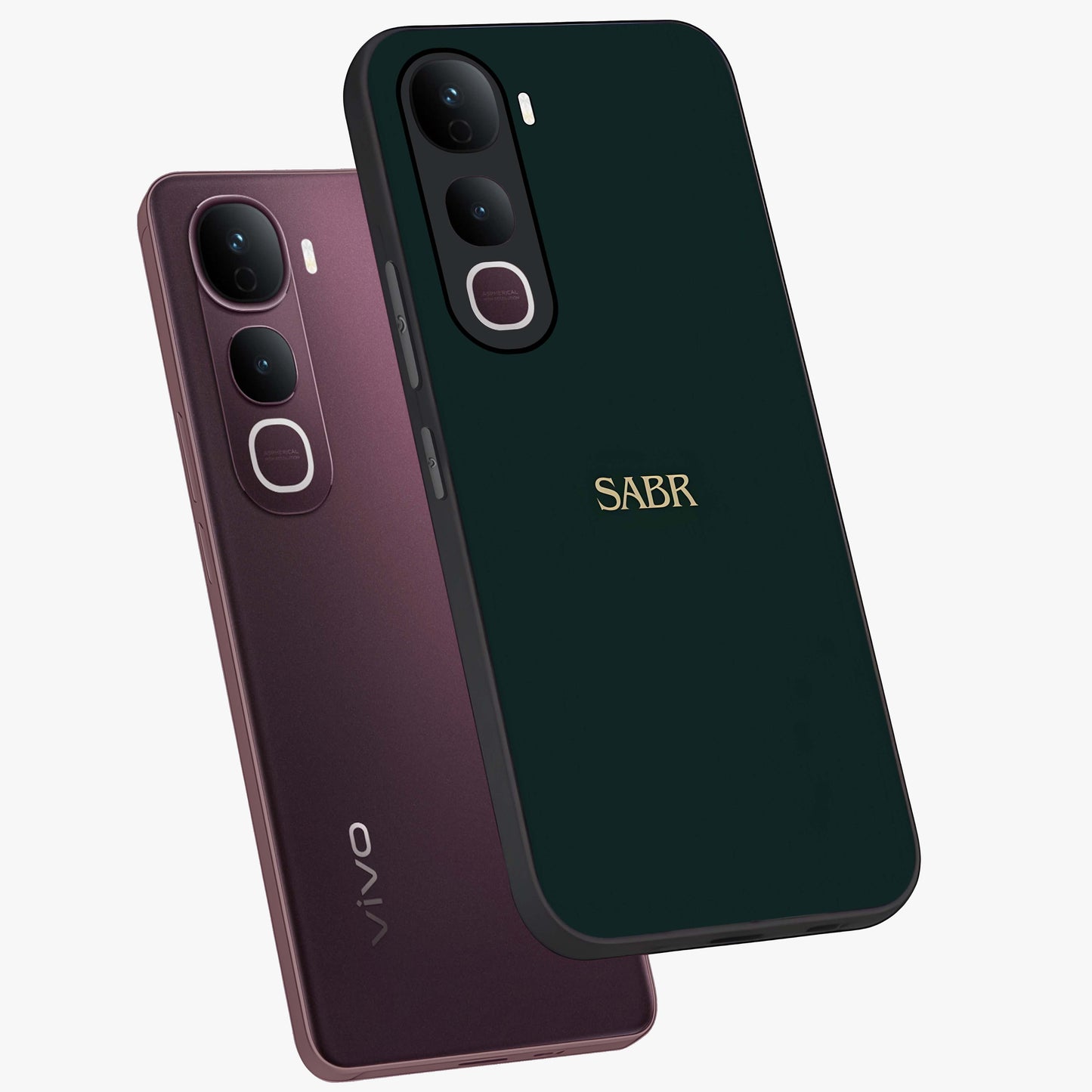 Sabr Minimal Patience Glass Case displayed in angled mockup highlighting simple inspirational design with clean aesthetic style.