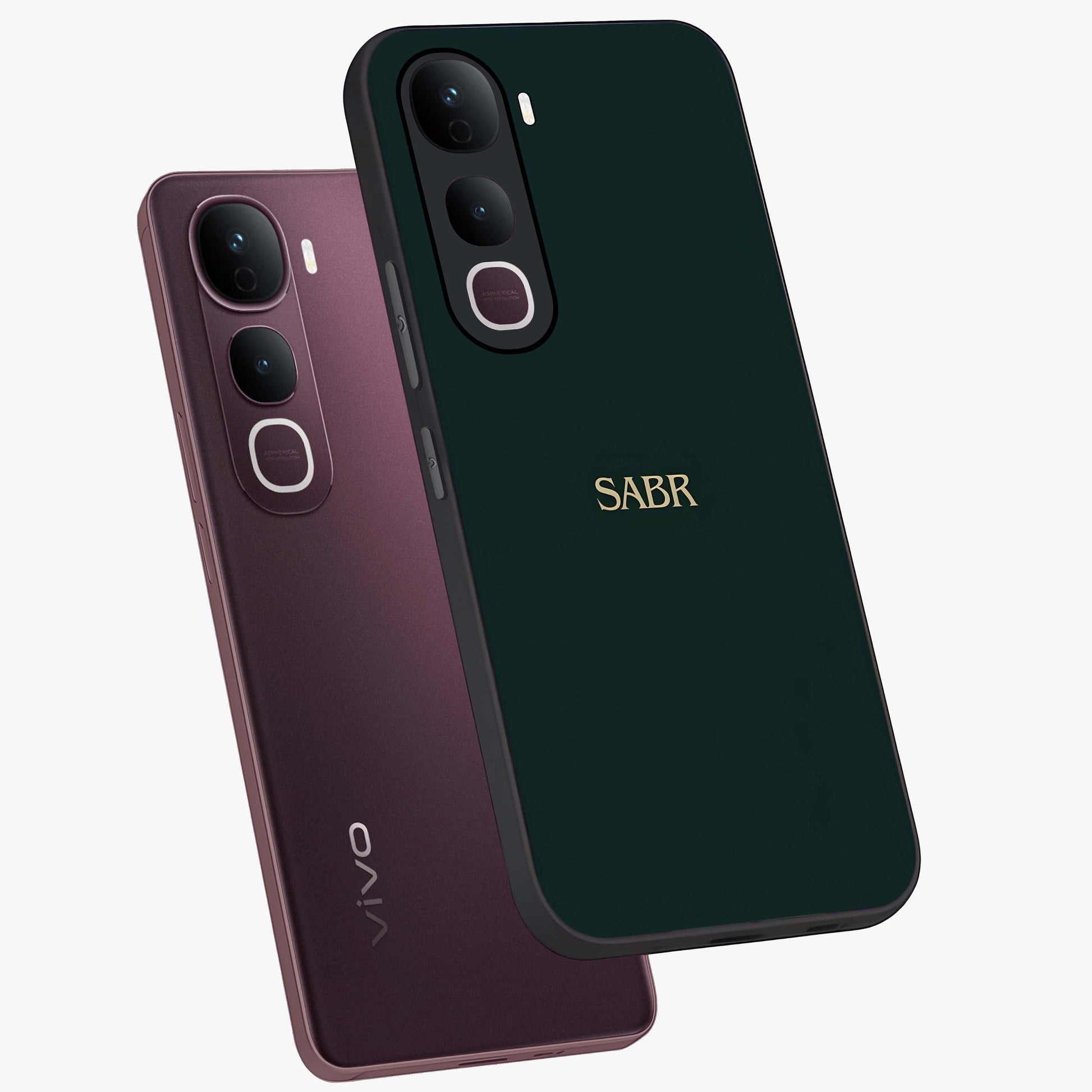Sabr Minimal Patience Glass Case displayed in angled mockup highlighting simple inspirational design with clean aesthetic style.