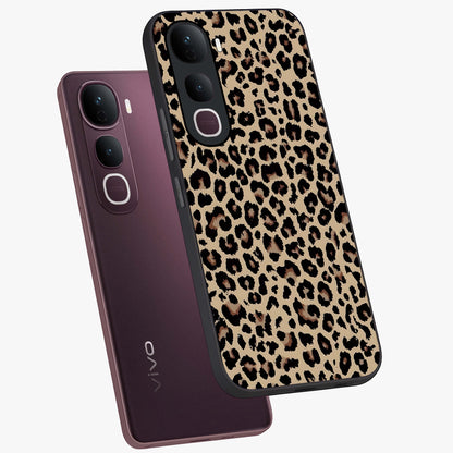 Savage Chic Pattern Glass Case displayed in angled mockup highlighting bold fashion inspired design with chic aesthetic.