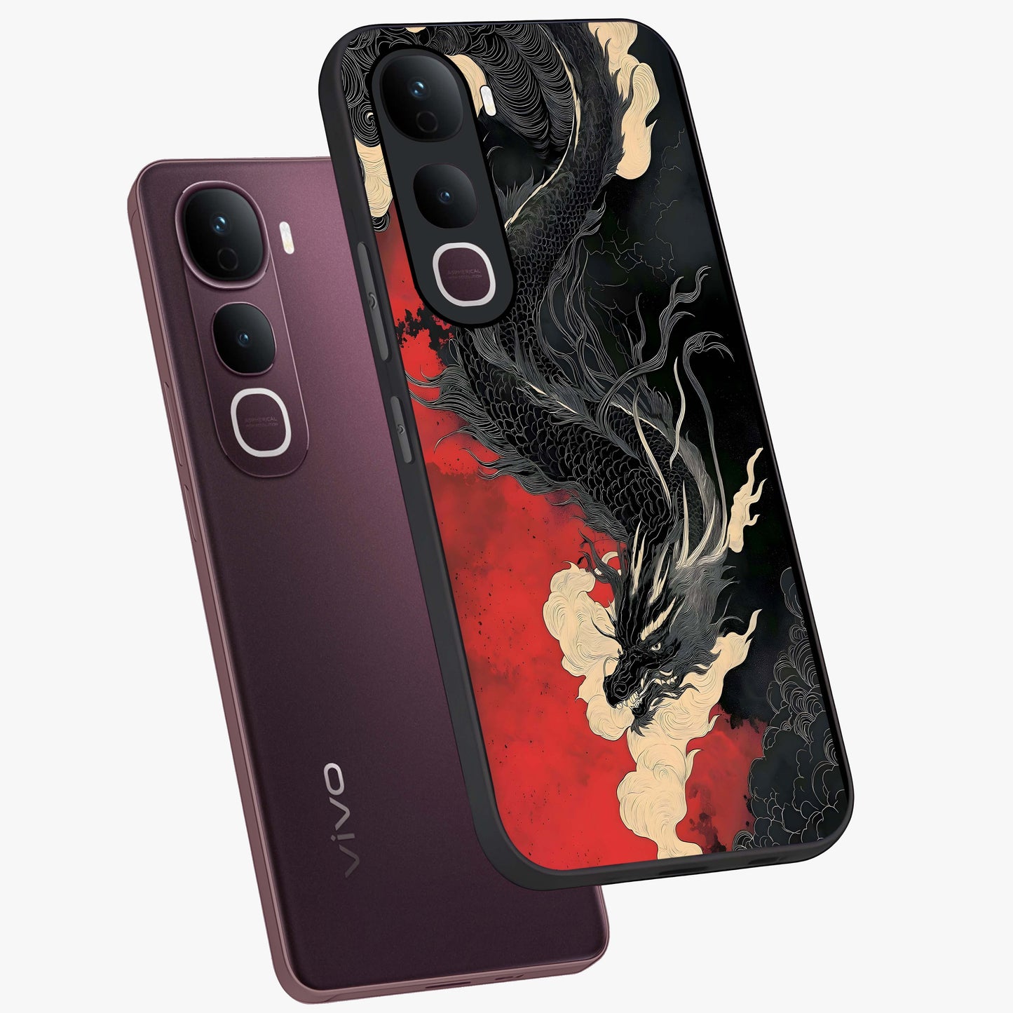 Shadow Dragon Fury Glass Case displayed in angled mockup highlighting powerful dragon illustration with dark fantasy aesthetic.