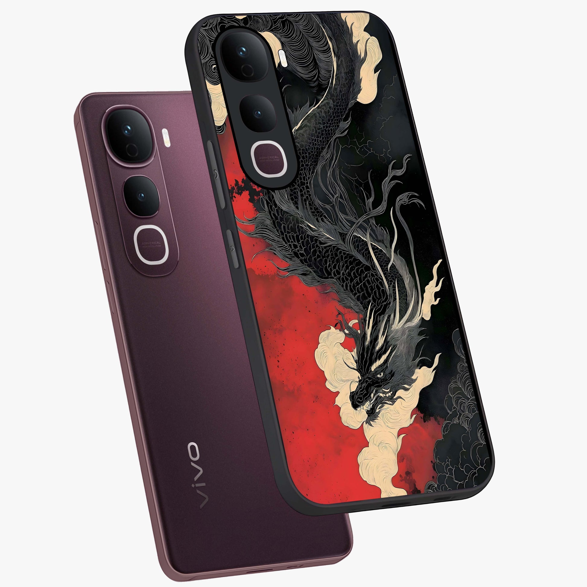 Shadow Dragon Fury Glass Case displayed in angled mockup highlighting powerful dragon illustration with dark fantasy aesthetic.
