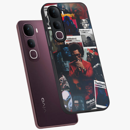 The Weeknd Glass Case displayed in angled mockup highlighting stylish pop culture inspired design with modern aesthetic.