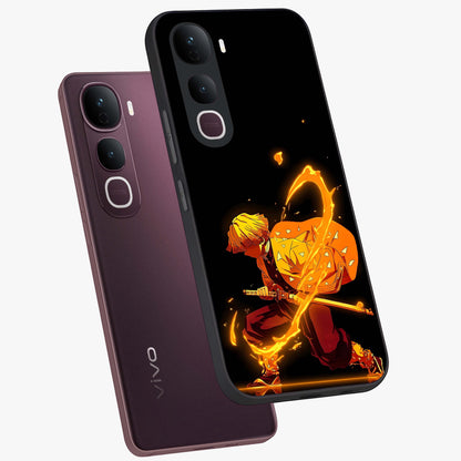 Thunder Flame Execution Glass Case displayed in angled mockup highlighting dramatic fire themed design with intense fantasy aesthetic.