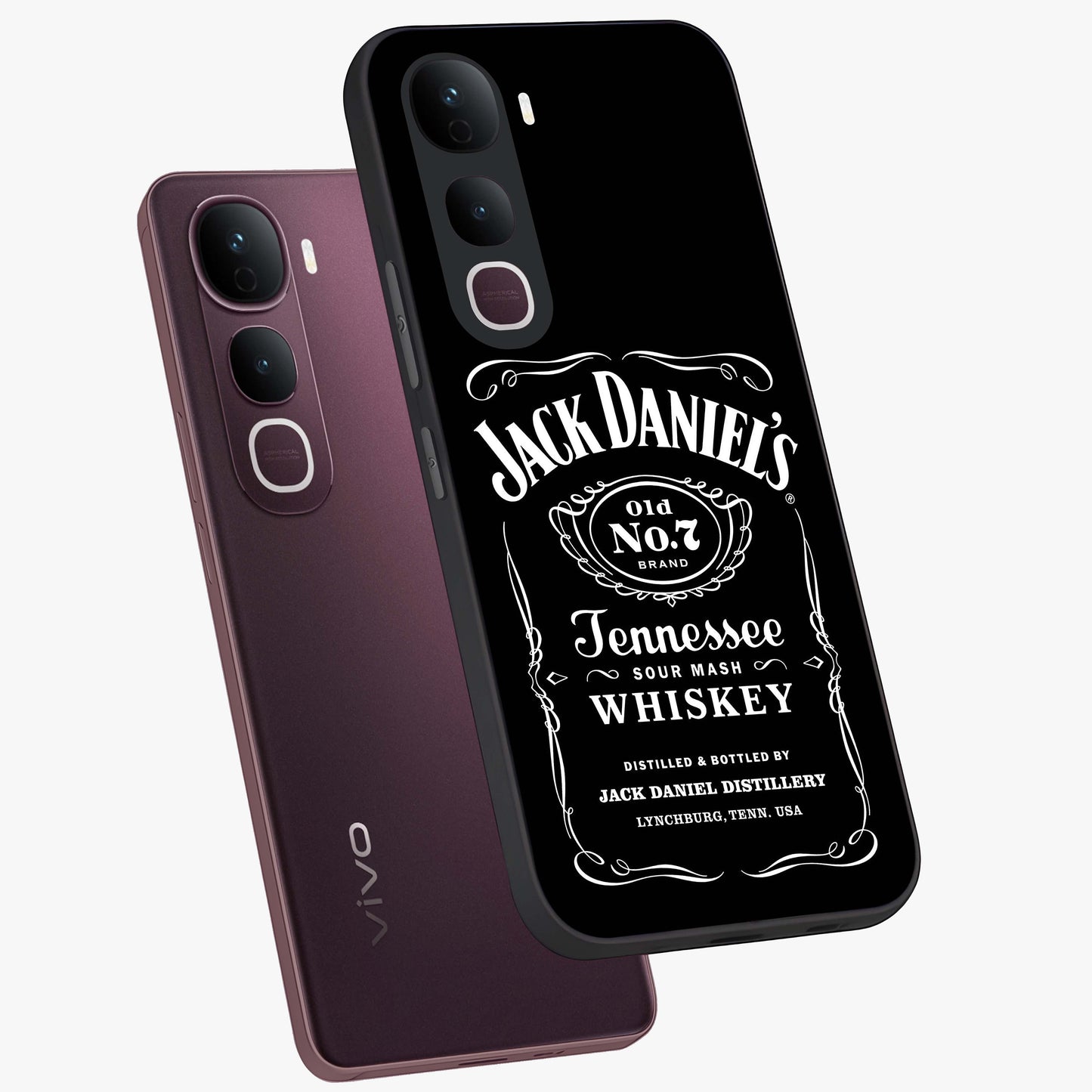 Vintage Whiskey Heritage Glass Case displayed in angled mockup highlighting retro beverage themed design with heritage aesthetic.