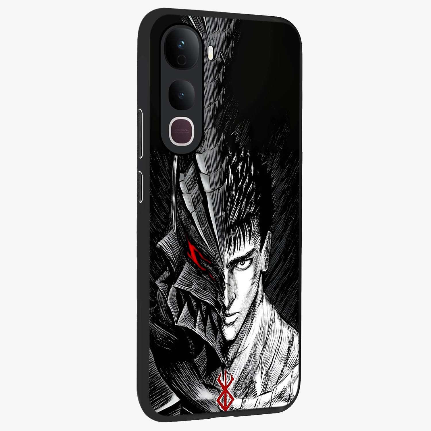 Berserker Blood Oath Glass Case upright view showcasing intense warrior aesthetic with dramatic artistic style.