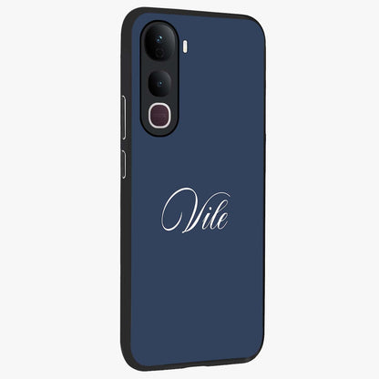 Blue Vintage Floral Pattern Glass Case displayed in angled mockup highlighting classic blue floral pattern and retro aesthetic design.