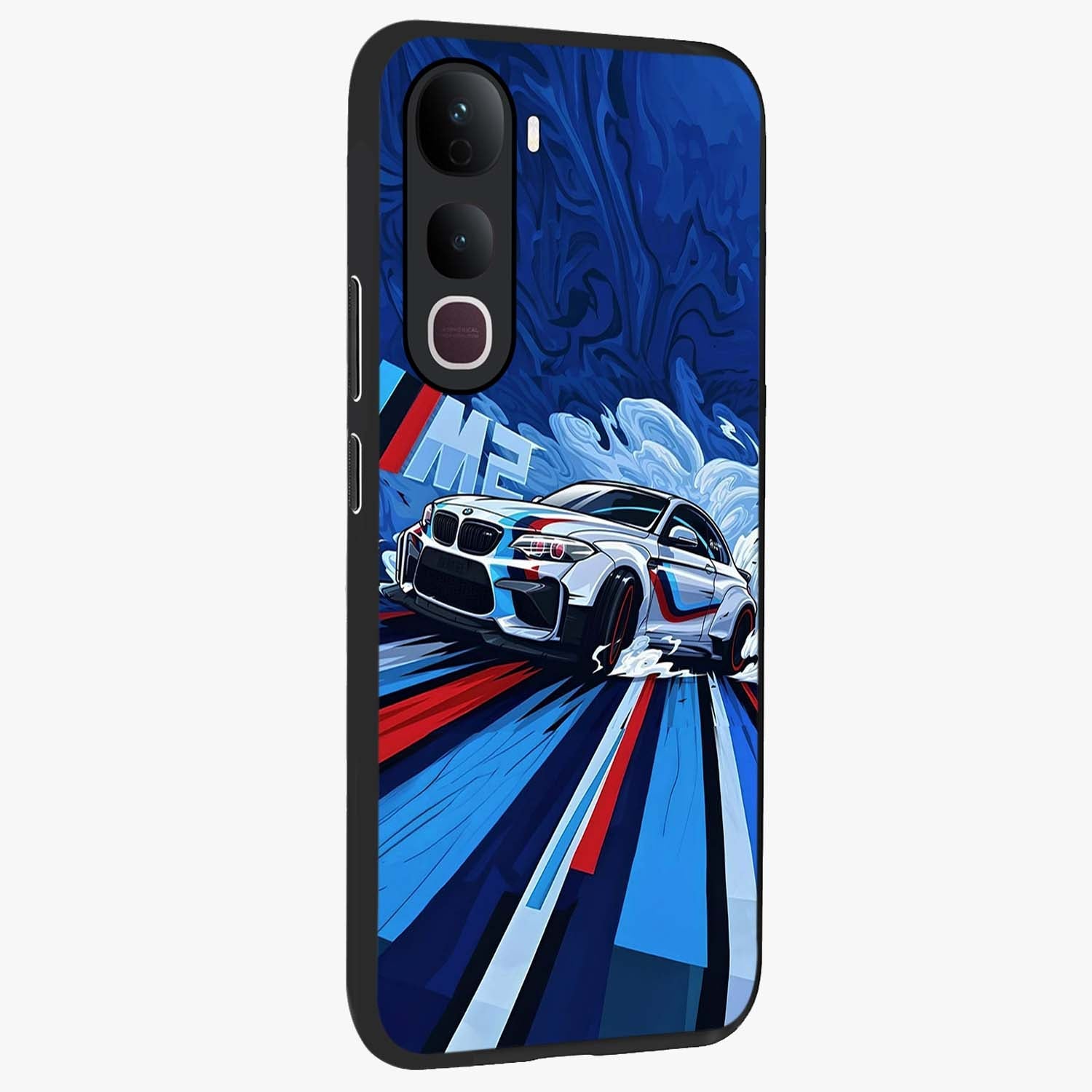 Drift Power Rush Glass Case upright view showcasing high speed racing artwork with bold automotive theme.