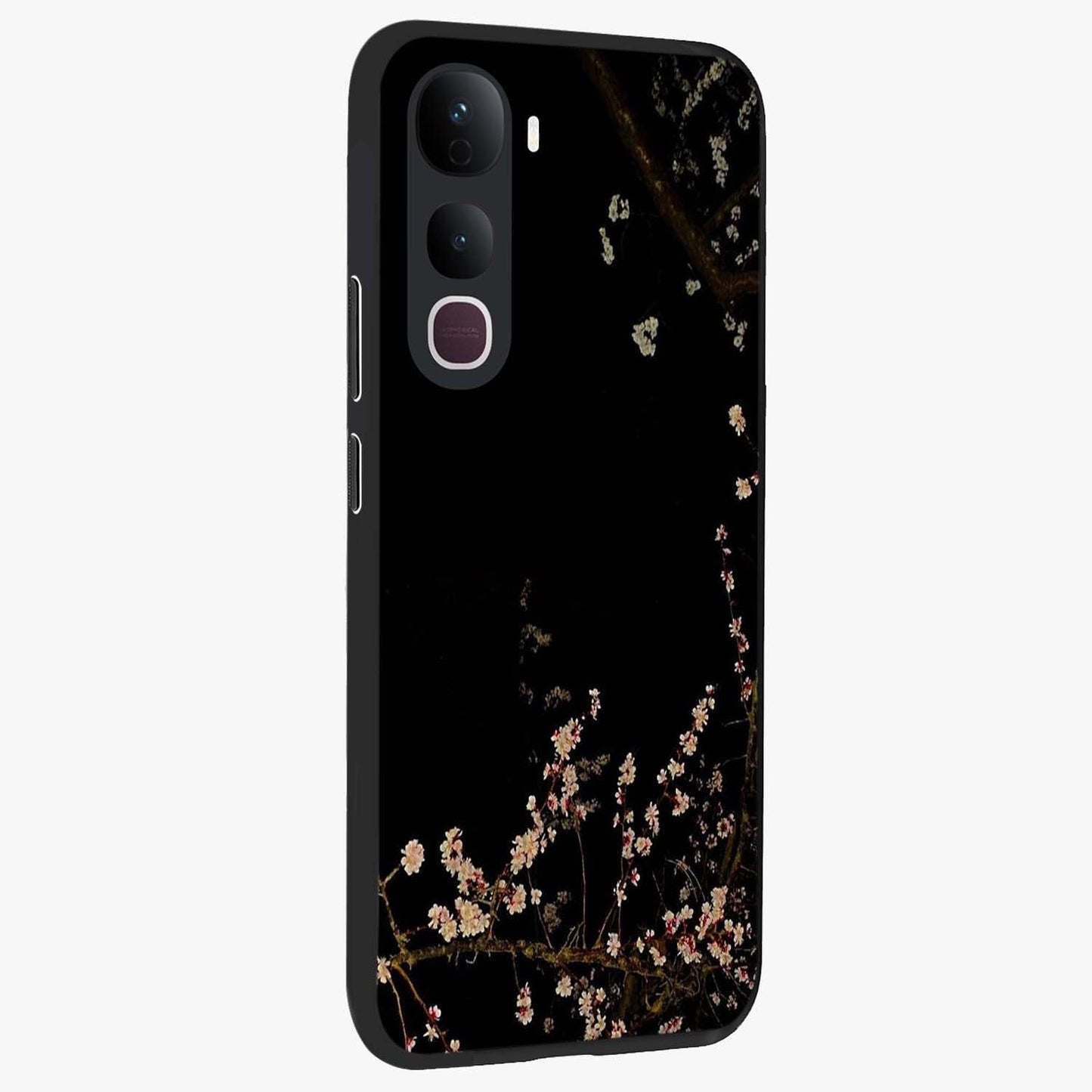 Petal Moon Light With Custom Name Glass Case upright view showcasing elegant floral moon artwork with personalized aesthetic.