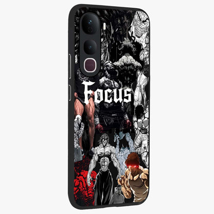 Relentless Power Focus Glass Case upright view showcasing strong inspirational artwork with powerful focus theme.