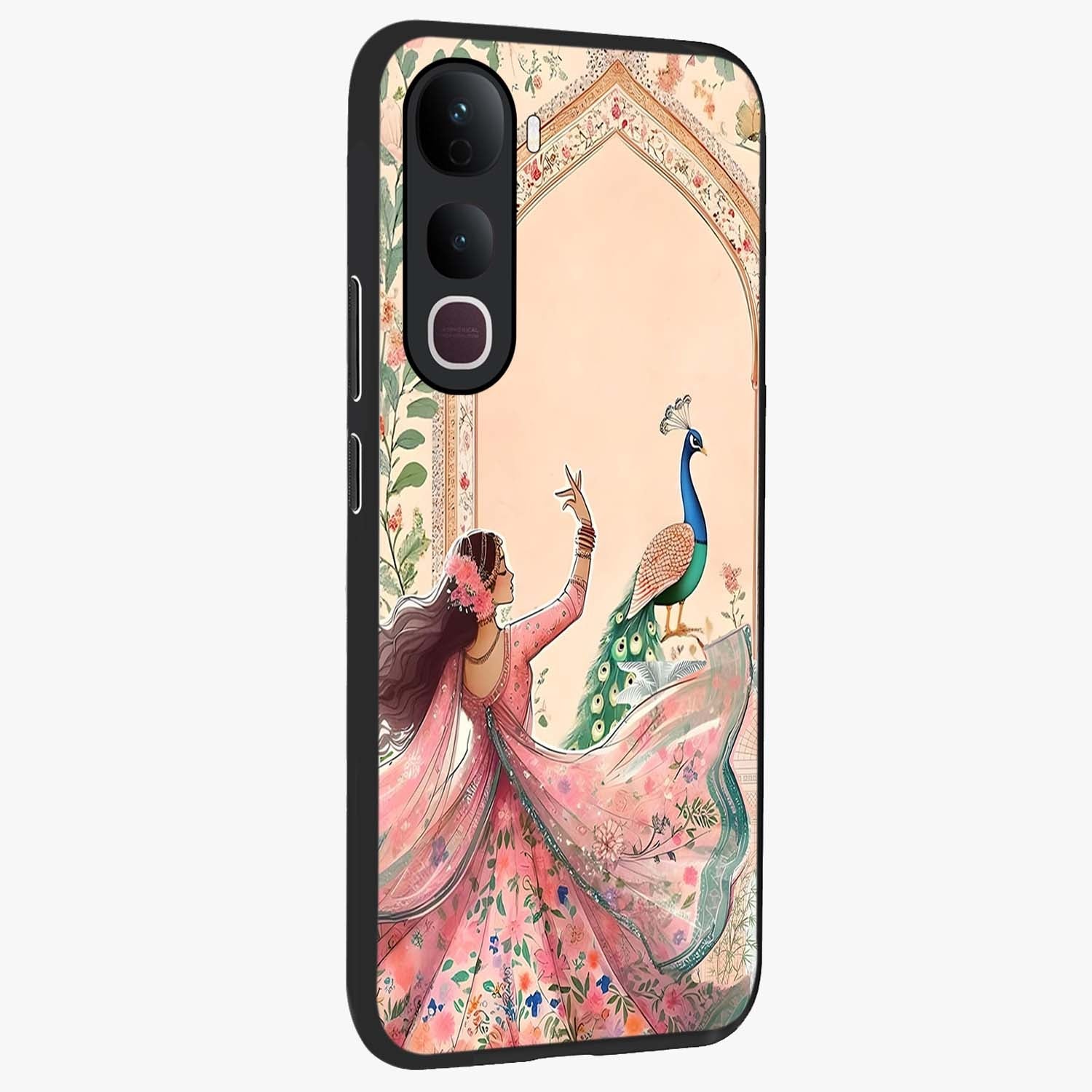 Royal Grace Muse Glass Case upright view showcasing stylish artistic artwork with sophisticated royal theme.