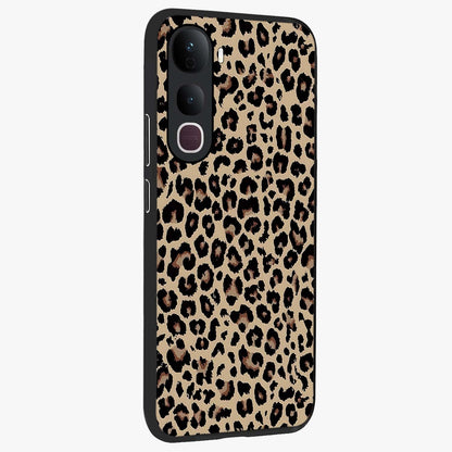 Savage Chic Pattern Glass Case upright view showcasing trendy decorative artwork with edgy fashion theme.