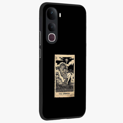 The Empress Glass Case upright view showcasing powerful empress themed artwork with luxurious artistic theme.