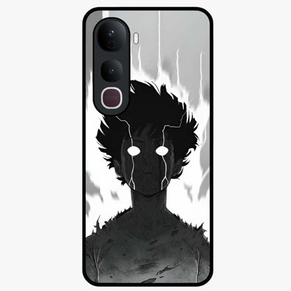 Awakened Inner Rage Glass Case showing flat back view with intense artistic artwork and glossy glass finish.