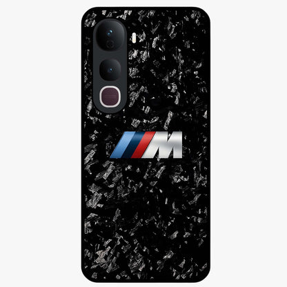 Carbon Speed Mark Glass Case showing flat back view with sporty carbon pattern artwork and glossy glass finish.