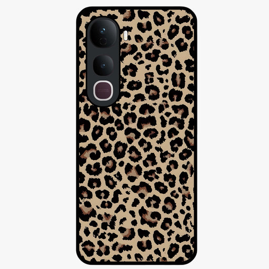 Savage Chic Pattern Glass Case showing flat back view with stylish patterned artwork and glossy glass finish.