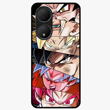Anime Character Glass Case showing flat back view with vibrant anime artwork and glossy glass finish.