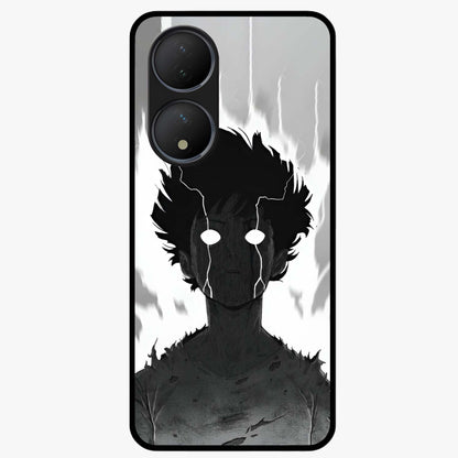 Awakened Inner Rage Glass Case showing flat back view with intense artistic artwork and glossy glass finish.